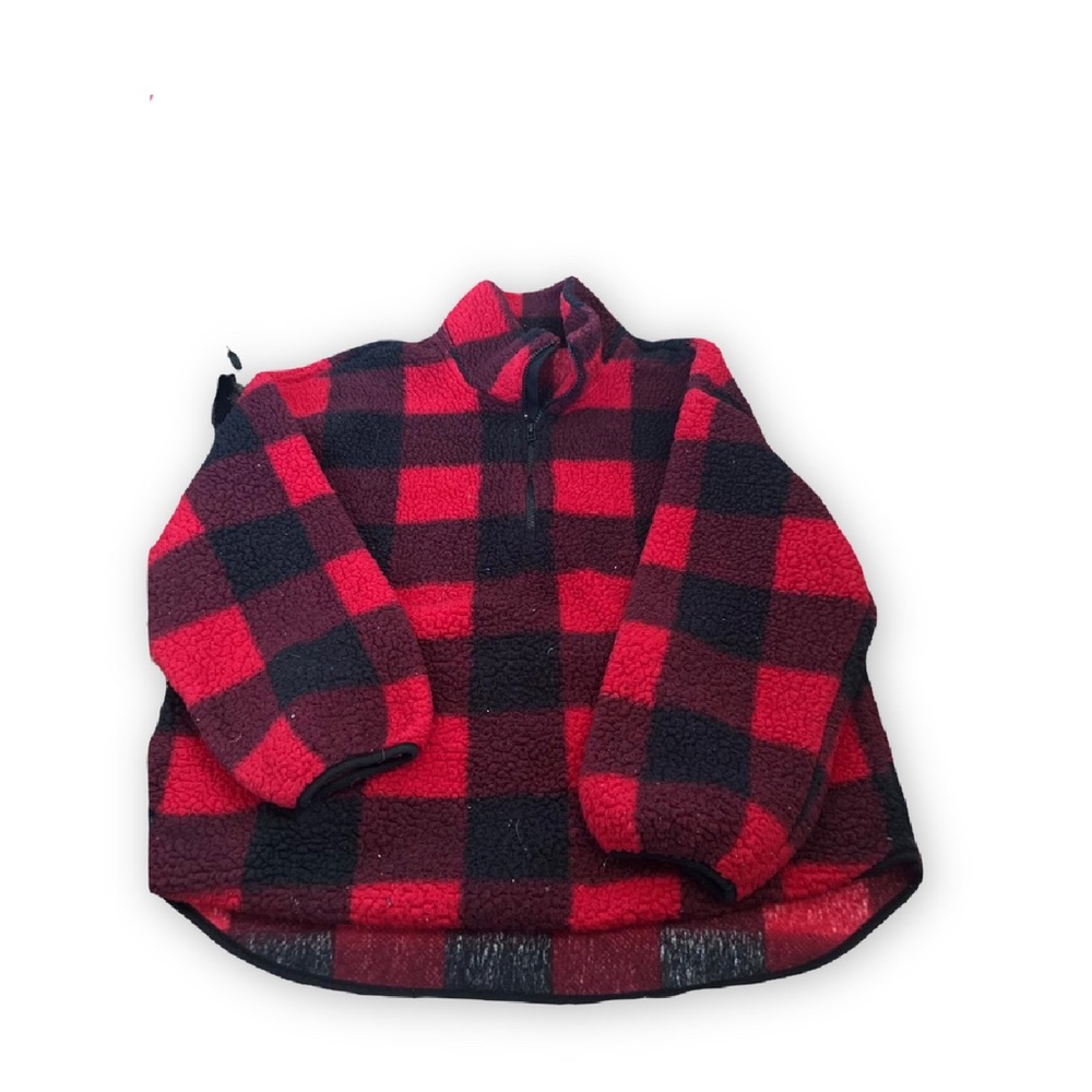 plaid fluffy jacket